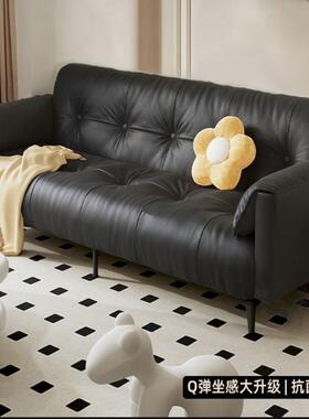 猫抓皮沙发床一现体两叠用简约代小户型客厅出租办公室可NLJ折房