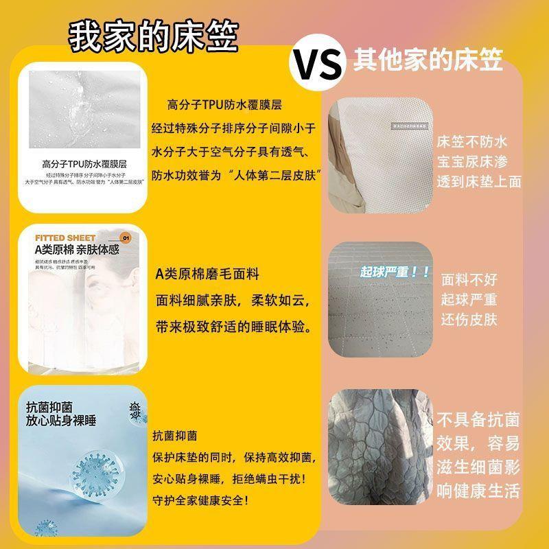 类夹棉防水笠家席梦用思防尘尿床垫保隔KL519511床护罩加高全包床