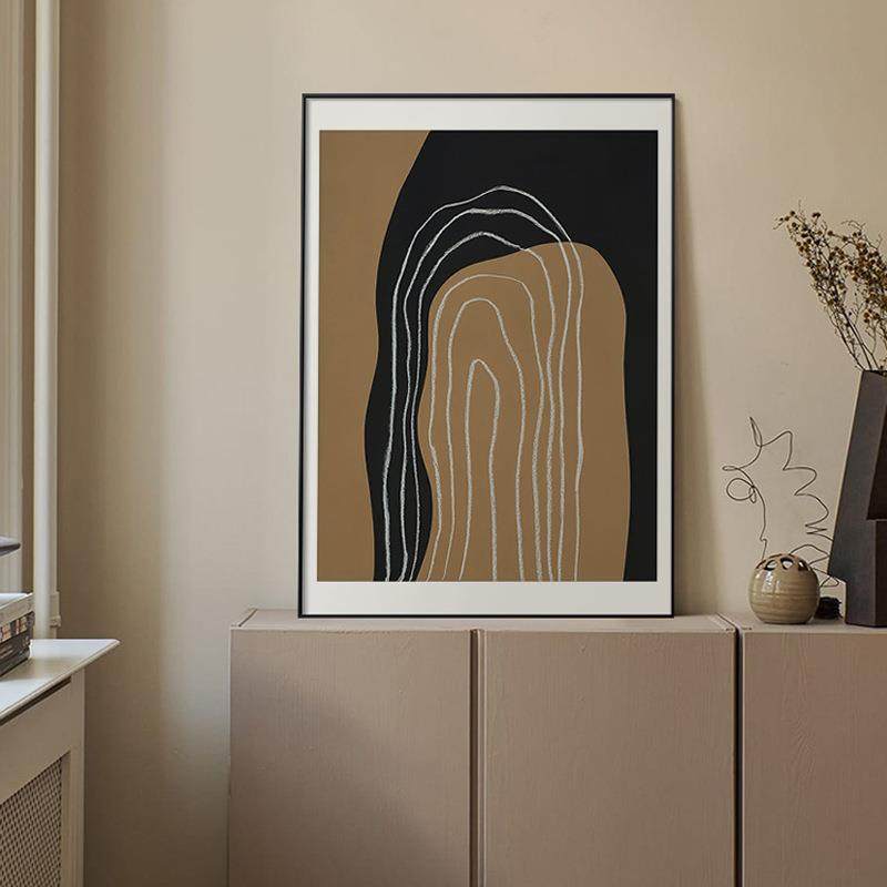 现代抽象玄JX202310关装饰画厅餐厅挂画走廊术电视柜摆放轻奢艺线