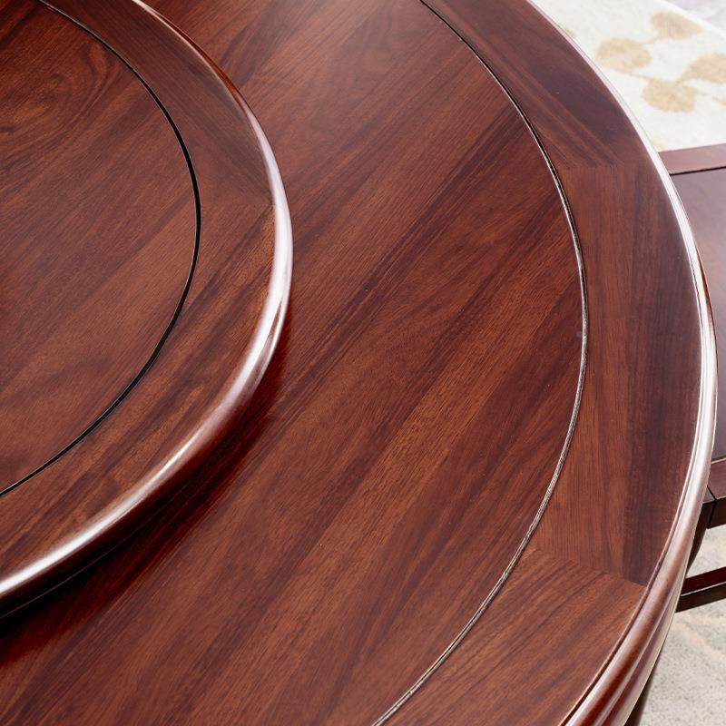 新中式餐桌带转盘家用餐大厅米尺寸15米1.8.全实HQ-A3606木餐桌椅