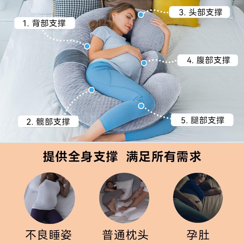C型孕妇枕高回全阶段空压裹缩豆真豆绒包强弹C型孕妇全身支撑懒人