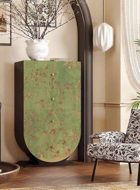 式中法古风斗柜收家用客厅书柜客四厅玄关CJP钉制实木柜储物纳抽