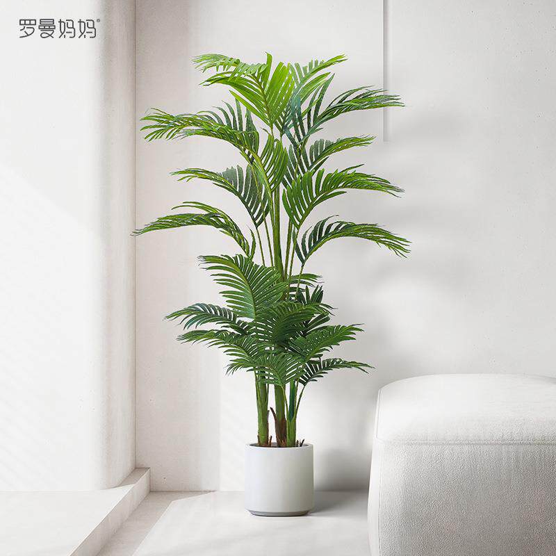 罗视妈地妈仿真甘蔗棕葵落大型假绿ltao6405植仿生植物盆栽电柜商