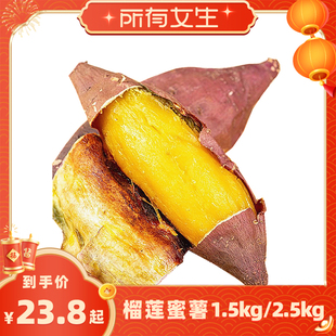 【所有女生直播间】红瑶榴莲蜜薯中果黄心红薯新鲜农家番薯山芋