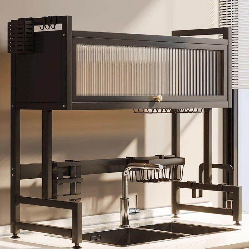 厨房水槽置物架台面碗碟水池碗柜多功能防尘带柜门碗盘收纳沥水架,纺织面料/辅料/配套,纺织机械配件,淘宝优惠券,粉丝福利购,淘宝优惠卷