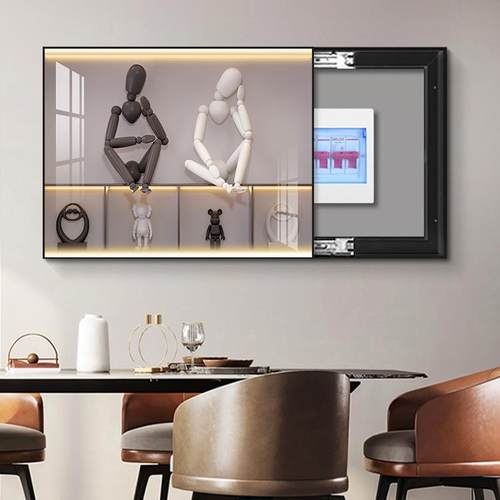 电表箱画装饰画电闸配电箱遮挡画客厅轻奢光影总闸开关免打孔挂画