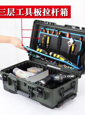 ALUBOX带轮子工具包拉杆式工具箱工业级便携式拉杆车耐磨维修安装