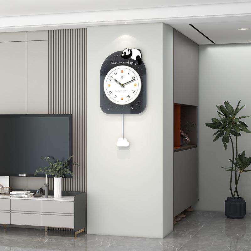 挂钟客厅高级感现代简约钟表家用背景装饰创意时钟挂墙家用免打孔