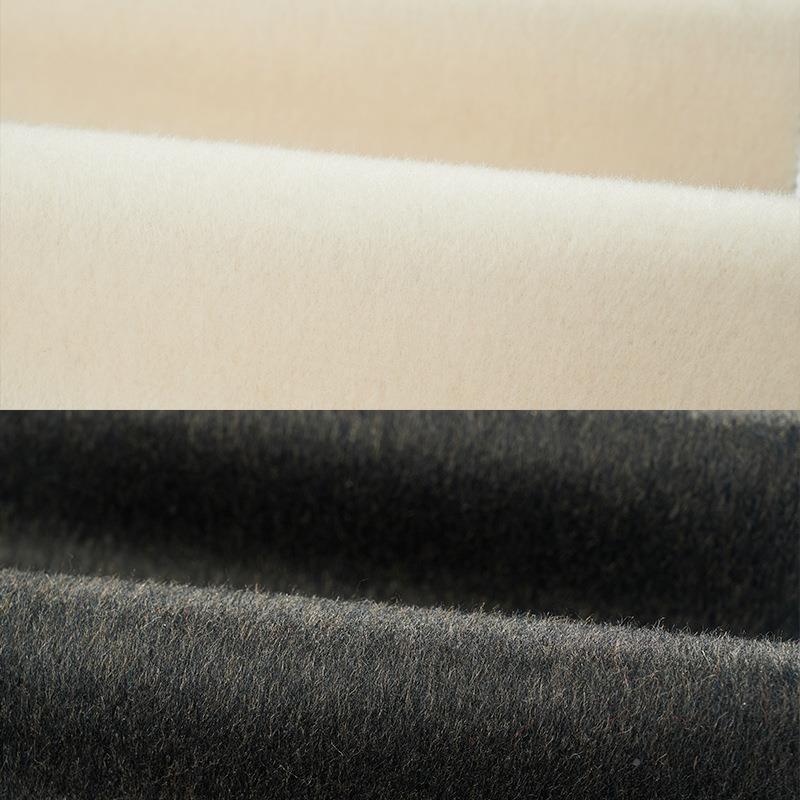 阿巴卡熊貂绒双面呢面料长毛混色苏利毛布料秋PNK呢冬男尔女大衣