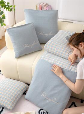 A类母级婴抱被子两用加厚办F98MHMJ9公枕枕室午睡多功能头毯子二