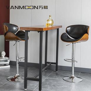 VM-4901吧轻台升椅降旋转奢吧椅铁艺美式高脚实木椅酒椅吧家用吧