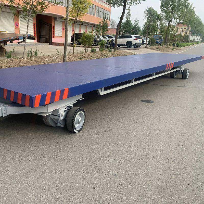 房车厂间平物板运输车917流牵重引平板拖车四轮型货物搬运车
