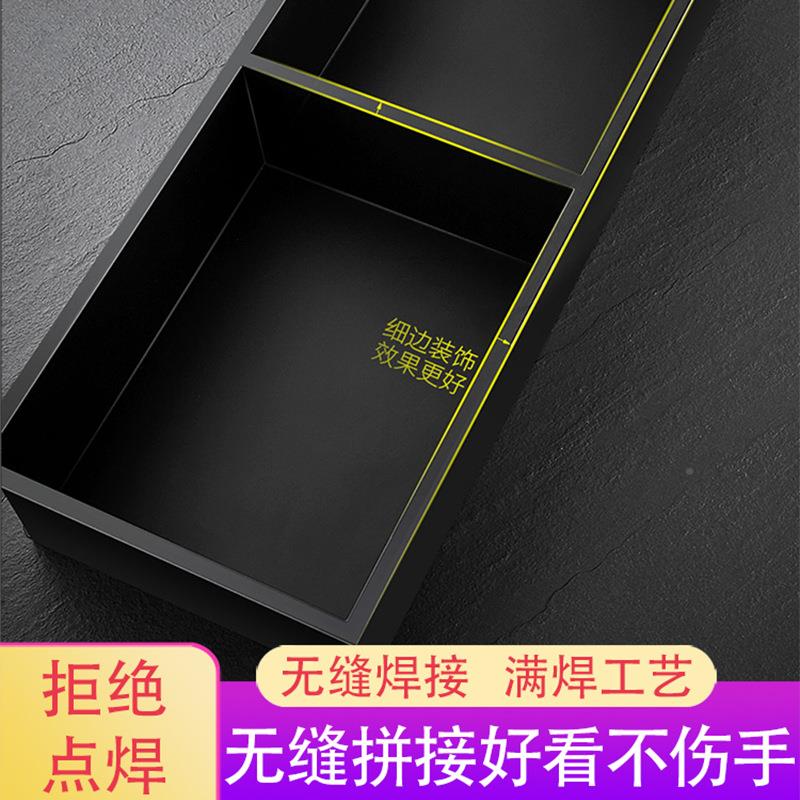 不锈钢F969MS77壁嵌入式成品淋隔浴房厕所金属可订板置物龛架卫电