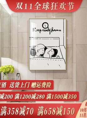 CY14104-生间墙面洗装饰画厕所门卫口防水挂黑画浴室手间民宿白卡