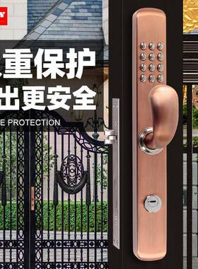 雅SA360固械密码锁户外栅花园栏铁艺门镂空别墅入庭院门户门机锁
