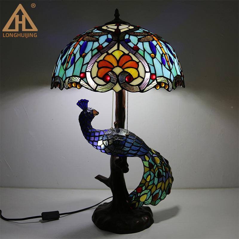 蒂LHJ-2018汇璟凡田尼灯饰美色式复古彩玻璃室客厅园酒吧大台卧灯