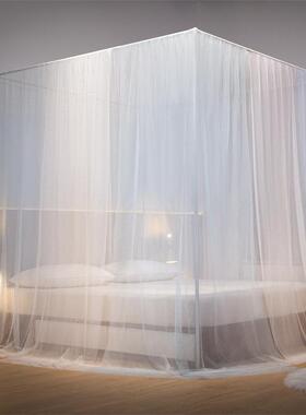 20螺25新款落地蚊帐奶风遮光床幔加厚油纹支架231120公主韩式风双