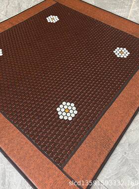 玛琳加热垫高温托汗蒸敷垫子床六角彩521521色热托玛琳双人床垫