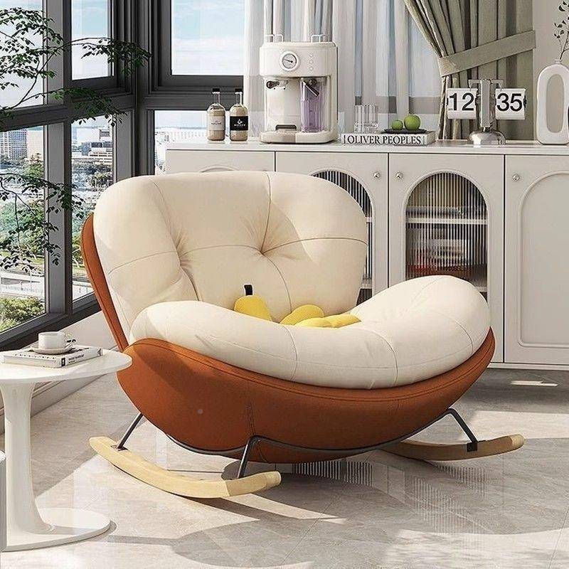 摇椅躺椅懒人椅TKF阳台发网加大家用休闲椅客沙ly红d