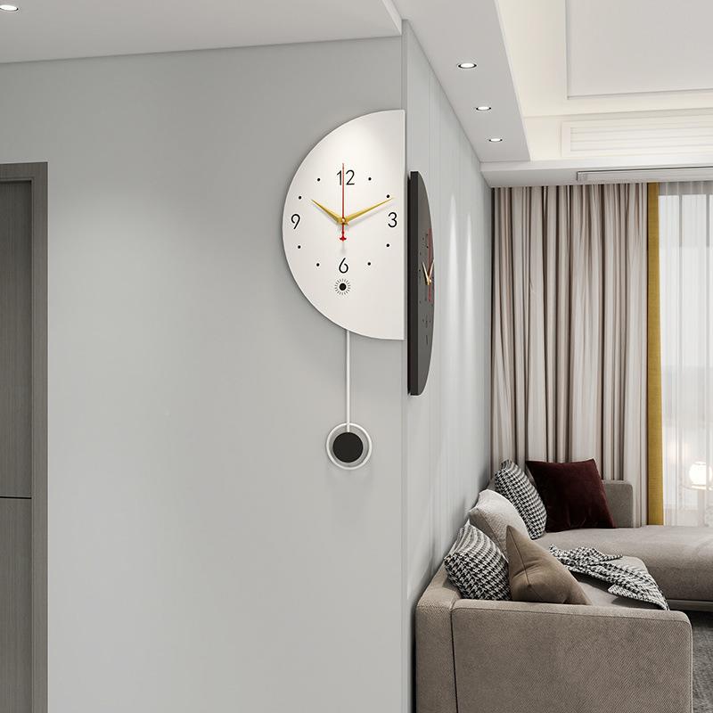 代双转角时钟拐角挂表客厅挂钟新面挂墙家现用简约other钟表厂家