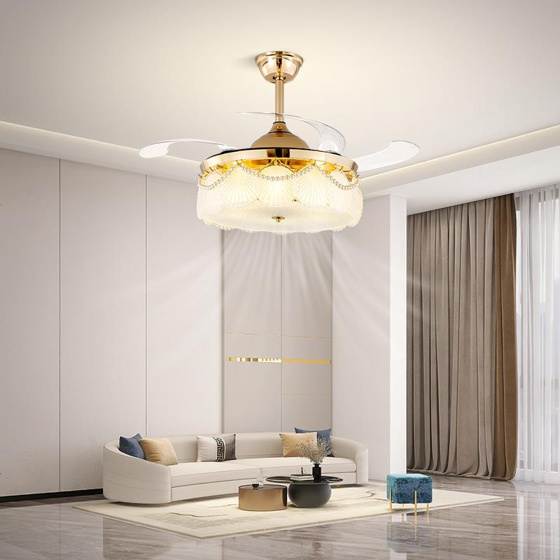 风灯吊2扇灯025年款轻奢吊灯扇客厅灯餐厅主卧室法新式FS177水晶