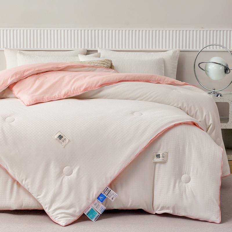 原大被豆纤维被厚冬SD1子二合一拉链款子母被芯棉双拼提花春加秋