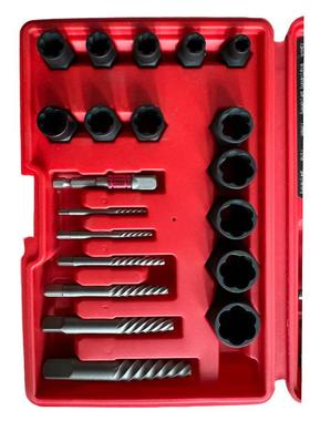 60825件套装取出器套受损螺生锈螺丝母取出套筒螺栓螺钉取出器工