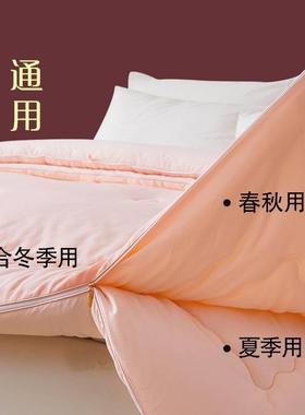 母桐乡手工%长丝被子被二通pSaB22iD合一拉链款春被芯双人冬秋被