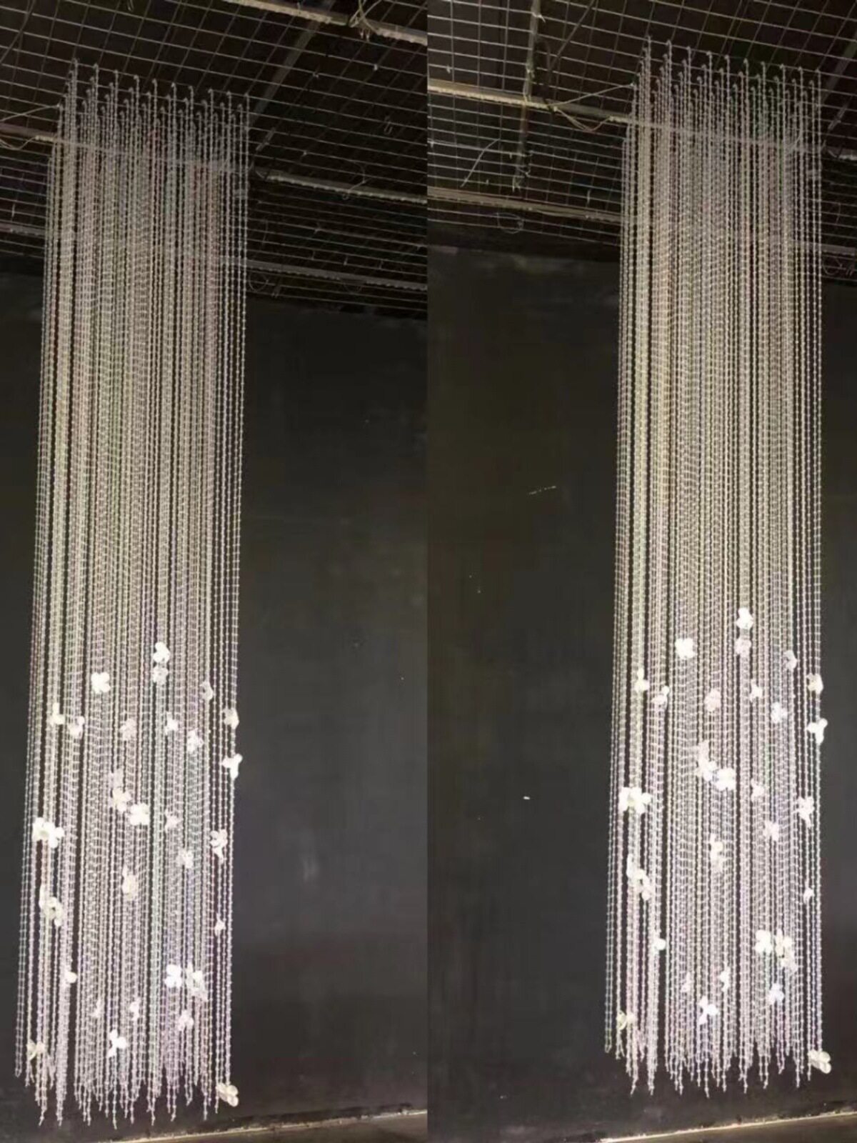 韩式婚庆亚克力水晶珠帘吊顶装饰