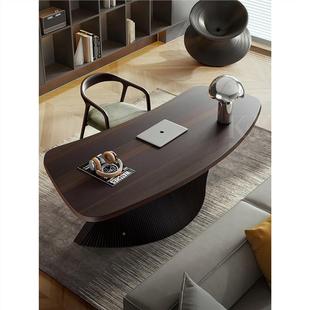 意式 计LAG师A简书桌桌风现代 简书现代轻奢极老板办公家用异形设款