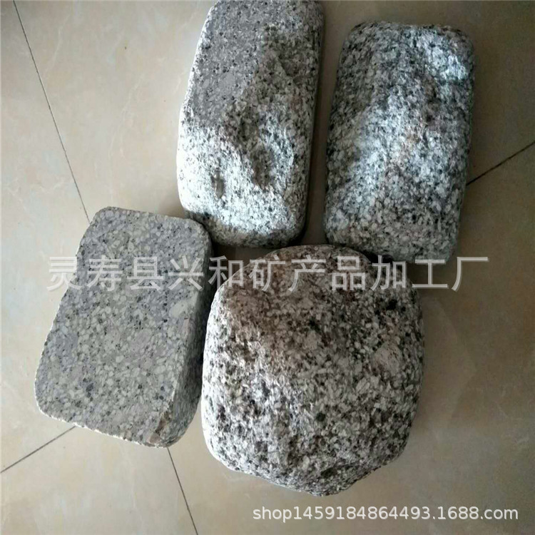 供应灰白点麦饭石大毛石 水处理滤料麦饭石颗粒 磨圆水洗麦饭石