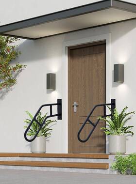 简约扶手壁挂锻门铁楼楼梯金属人扶手口老楼INO梯栏杆户外梯防护