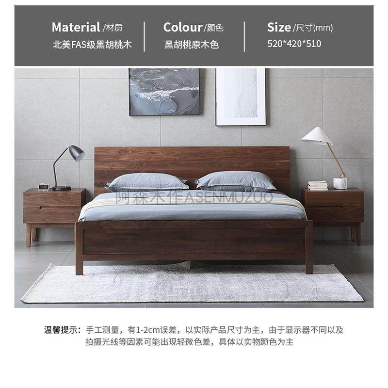 北美2562黑胡桃木木床日头柜物式双抽全实床边柜简约现代原木置柜,玩具/童车/益智/积木/模型,其它,淘宝优惠券,粉丝福利购,淘宝优惠卷