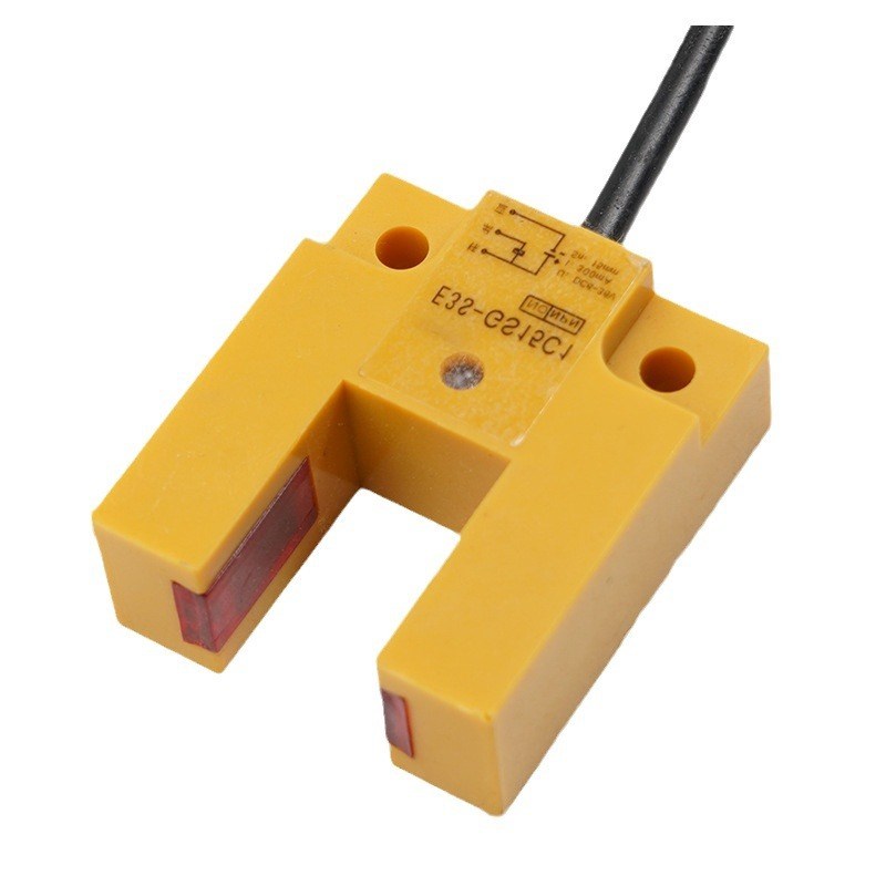 槽型光电开关E3S-DS15C1凹形传感器NPN直流三线常开常闭24V红外光