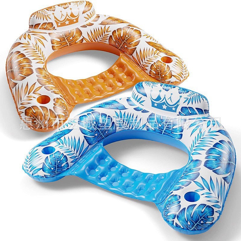 跨境新款pvc水上充气浮排浮床/成人户外泳池吊椅/儿童水上沙发