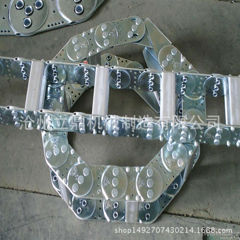 金属坦克链 全封闭钢制拖链 钢铝穿线拖链 桥式钢制拖链