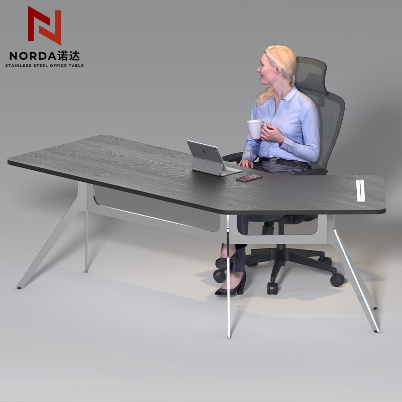 雷亚办公桌异性桌架主管桌现代简约设计师总裁经理桌带转角电脑桌