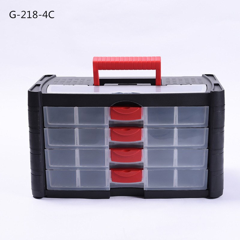 抽屉式手提塑料零件盒 日用电子元件积木收纳工具箱厂家直销