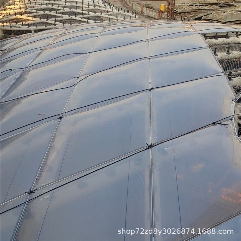 建筑新材料软玻璃ETFE膜高透光率钢构商场天井遮雨膜结构单双层