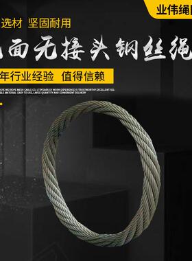 3吨5T5M镀锌环形钢丝绳8T10吨6米光面无接头钢丝绳索具16mm28mm