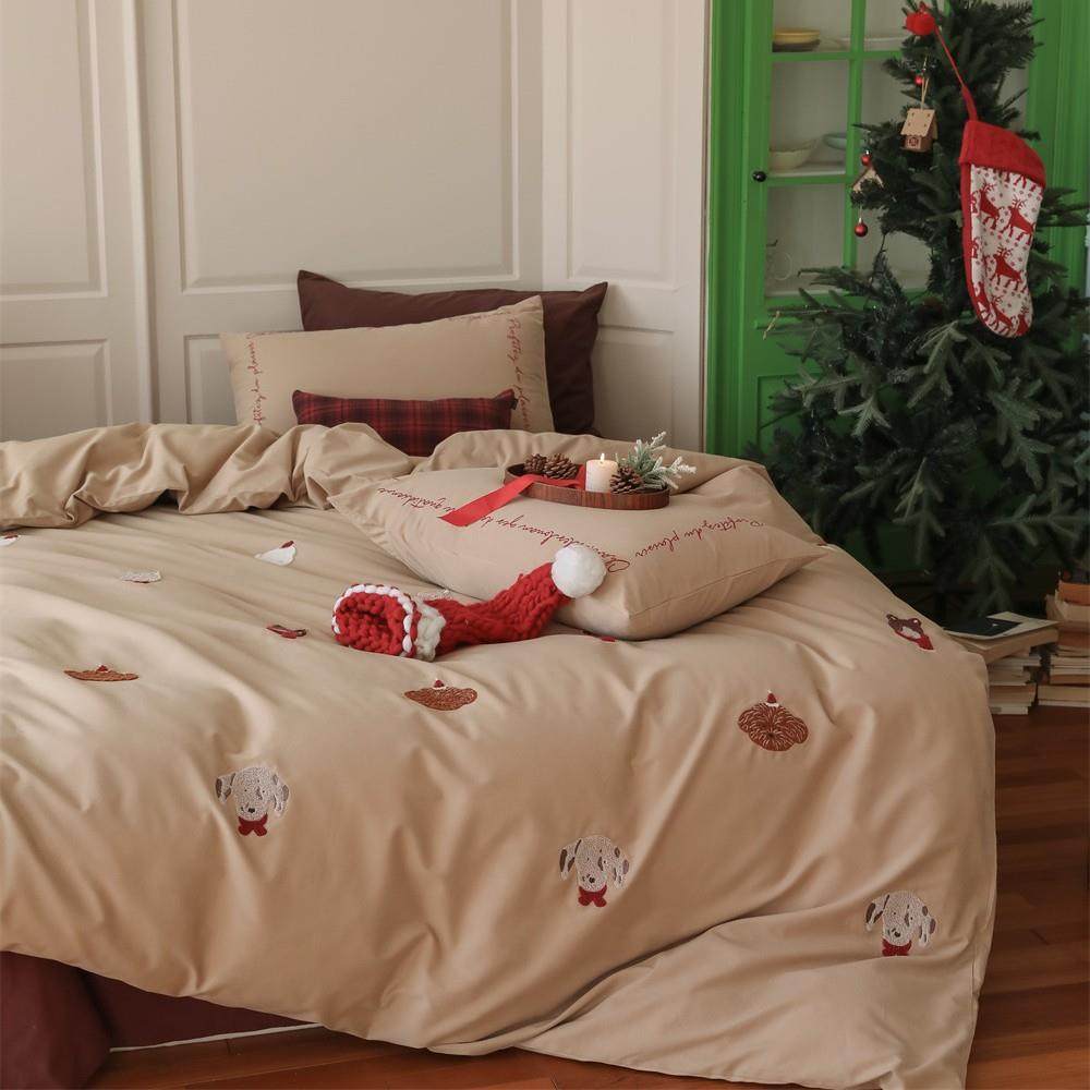 圣诞新年快乐系列婴儿棉磨毛四件套卡通毛巾绣纯棉床品,收纳整理,烫衣板及配件,淘宝优惠券,粉丝福利购,淘宝优惠卷