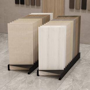 瓷砖样品展示架木地板木纹砖落地展架斜插架