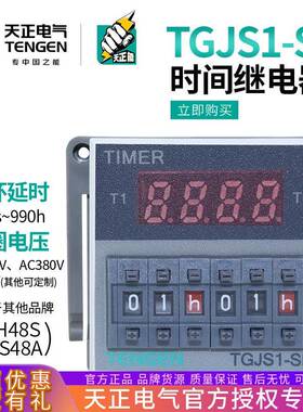 天正TGJS1-SR双循环数显时间继电器DH48S-SJSS48A-S220v380V