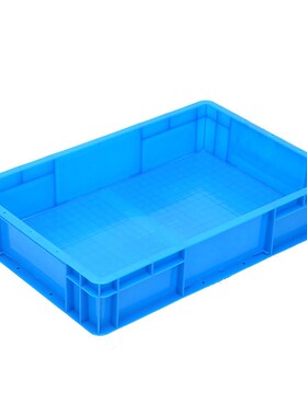 EU4611物流箱蓝色加厚塑料物流周转箱可配平盖仓库快递灰色EU箱