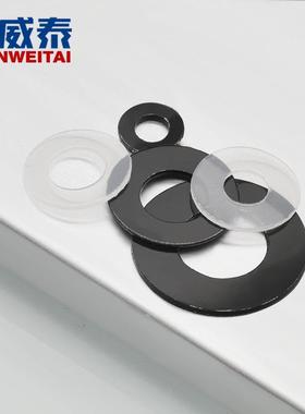 M2M12白色黑色QXB薄圆形圈塑胶软-垫片绝缘胶胶垫尼垫龙超薄橡平