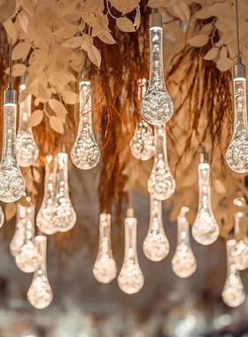 款婚新道具WSC庆亚克力美陈透明水花晶挂件吊饰海胆水滴空中吊顶