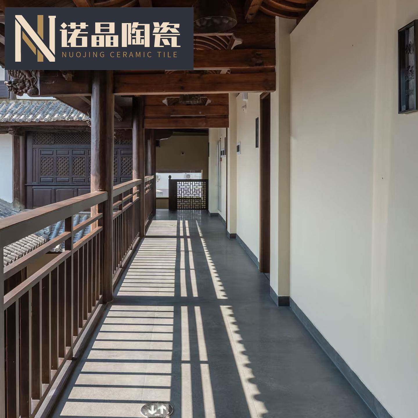 哑光质如图感仿砖750x古1500店防客厅滑地砖酒民宿连锁灰色地板砖
