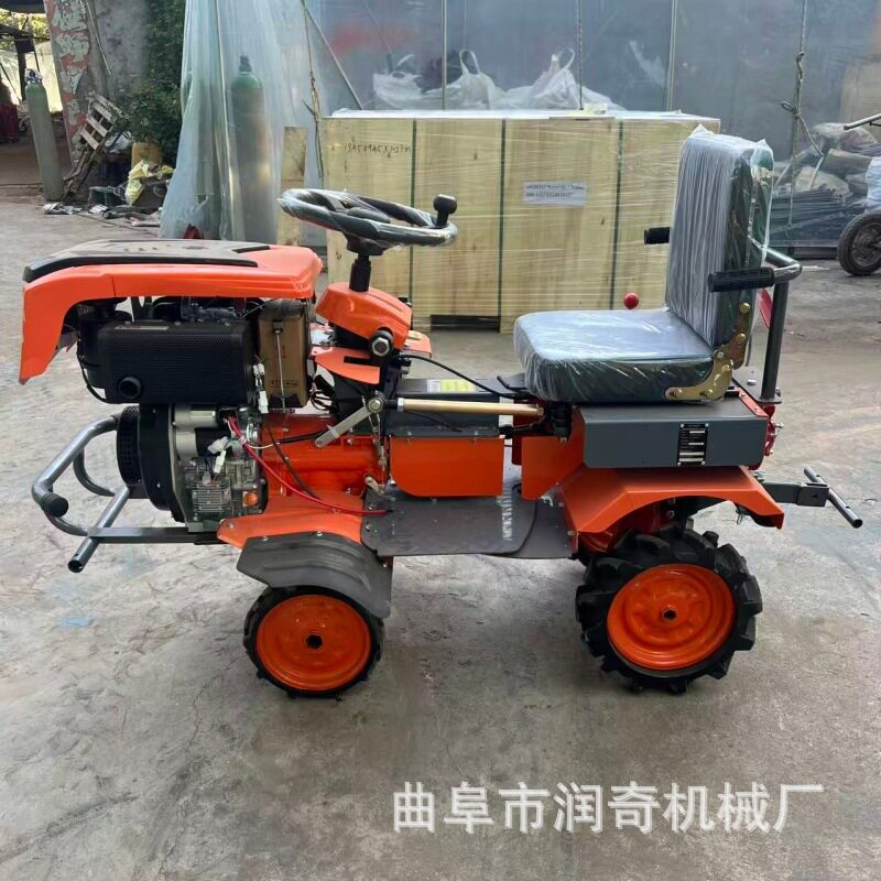 小型柴油乘坐式四驱微耕机开沟