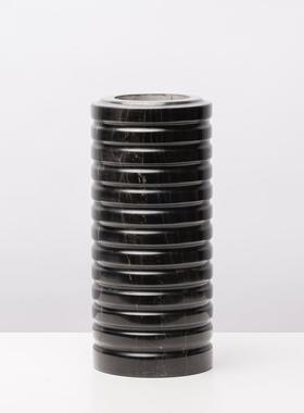 简约代创意大理石圆柱花瓶花器软装茶插几餐桌面花花82786现瓶器