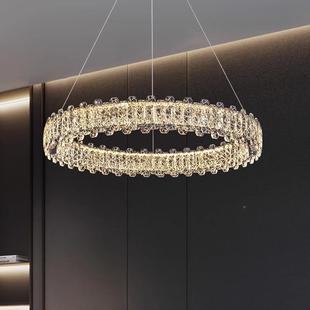 厂家274直供轻奢水晶吊灯别墅回旋水楼梯间吊灯卧室家轻奢用晶灯